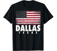 Dallas Texas American Flag Patriotic Kids Womens Mens T Shirt