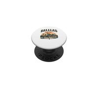 Dallas Texas Big Things Happen Here Vintage Skyline PopSockets Adhesive PopGrip