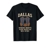 Dallas Texas Boots Heart Western Pride Graphic T-Shirt