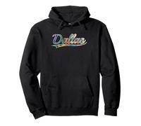 Dallas Texas City Big D Tie Dye Vintage Varsity Distressed Pullover Hoodie