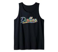 Dallas Texas City Big D Tie Dye Vintage Varsity Distressed Tank Top