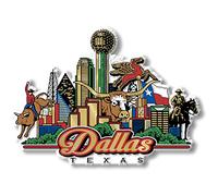 Dallas, Texas City Magnet by Classic Magnets, Collectible Souvenirs Made in The USA
