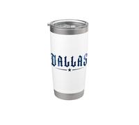 Dallas Texas Classic Blue Vintage Distressed Style Weathered Stainless Steel Insulated Tumbler