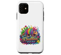 Dallas Texas Fun Colorful Armadillo Novelty Souvenir Case for iPhone 11
