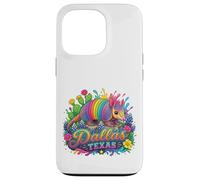 Dallas Texas Fun Colorful Armadillo Novelty Souvenir Case for iPhone 13 Pro