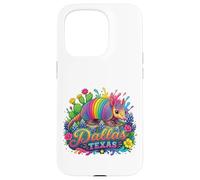 Dallas Texas Fun Colorful Armadillo Novelty Souvenir Case for iPhone 15 Pro