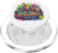 Dallas Texas Fun Colorful Armadillo Novelty Souvenir PopSockets PopGrip for MagSafe