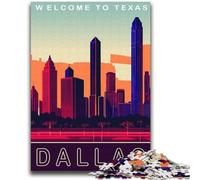 Dallas Texas Jigsaw Puzzles for Teenagers 2000 Piece, Learning Educational Toys Family Games with Matching Poster And Trivia Sheet 2000pcs(70x100cm)