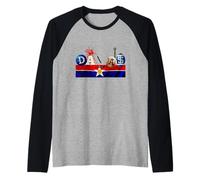 Dallas Texas The Big D City Fan Team Raglan Baseball Tee