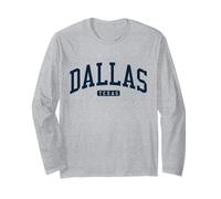 Dallas Texas TX College University Style Navy Long Sleeve T-Shirt