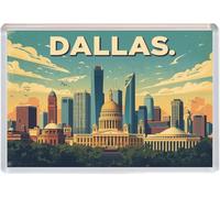 Dallas - Texas/USA - Jumbo Artistic Fridge Magnet 96 x 67mm BBSFHM3007