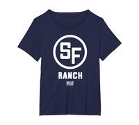 Dallas TV Series Southfork Ranch T-Shirt T-Shirt, Women's Plus, Navy Blue, 3X
