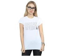 dallas Women's TV Series Logo Cotton T-Shirt in White | Size: Large dallas White L