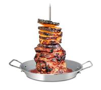 Dallden BBQ Vertical Skewer-Al Pastor Skewer Vertical Rotisserie Vertical Spit Stand for Tacos Al Pastor, Shawarma, Gyros- BBQ Grilling Accessory with 3 Removable Spikes (8”, 10" and 12”)