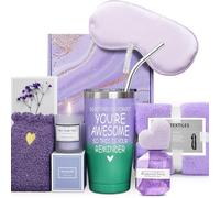 Dallfoll Birthday Pamper Gifts for Women, Self Care Relaxation Spa Bath Set, Get Well Soon Gifts for Women, Christmas Gifts, Insulated Tumbler Mug Set, Ladies Pamper Gifts for Mom, Wife