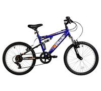 Dallingridge Blade Junior Full Sus Mountain Bike, 20" Wheel, 6 Speed - Metallic Royal Blue