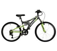 Dallingridge Crossbow Jr. Full Suspension Mountain Bike, 24In Wheel - Graph/Lime