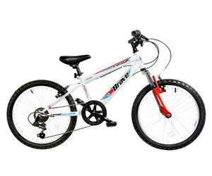 Dallingridge DRB Brave Junior Hardtail Mountain Bike, 20In Wheel, 6 Speed - Gloss White/Red