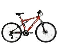 Dallingridge Duke Full Suspension Mountain Bike, 26" Wheel - Red/Black