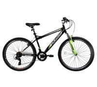 Dallingridge Pulsar Hardtail Mountain Bike, 26in Wheel - Black/Green in Black Dallingridge Black