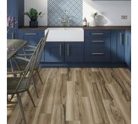 Dallington Waterproof Matt Finish Wood Effect Luxury Vinyl Click Flooring 10 Plank Pack Laura Ashley Light Brown One Size