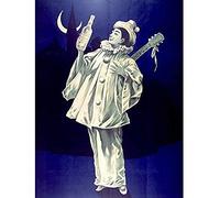 Dallion White Vermouth Pierrot Clown Advert Art Print Canvas Premium Wall Decor Poster Mural