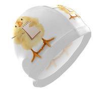 Dallonan Swimming Cap Unisex Adult Swim Cap Women Men Crazy Chick Writing Notebook Polyester