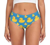Dallonan Women's Underwear Brief Breathable Soft Bamboo Fiber Knickers Yellow Rubber Duck Medium
