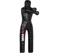 DALLX MMA Grappling Dummy for Judo Karate Throwing Brazilian Jiu-Jitsu Wrestling Submission Punching Bag for Self Defense Fitness Training Dummy - UNFILLED (Full Black, 4FT (47 Inches))