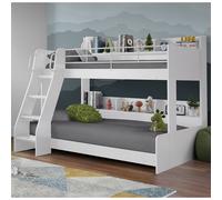 dallyce wooden triple sleeper bunk bed in white