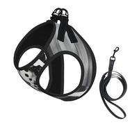 Dalmatian 1 Print Dog Harness with Leash Set with Thickened Padded Vest for Extra-Small/Small Medium Dogs