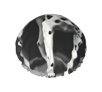 Dalmatian 1 print Shower Cap for Women Double Layer Elastic Bath Cap for Home Spa Hotel and Hair Salon