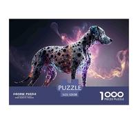 Dalmatian Art Style 1000 Piece Jigsaw Puzzle Paper for Adults Vibrant Scene Relaxation Decor Gift Family Activity Focus 52x38cm/1000pcs