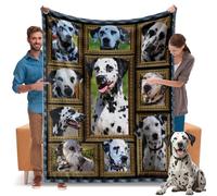 Dalmatian Blanket, Dalmatian Gifts for Women Men, Cozy Fuzzy Soft Throw Blanket for Couch Bed Sofa, Warm Flannel Fleece Blanket Throw Size 50" X 60", Lightweight Plush Travel Blankets and Throws