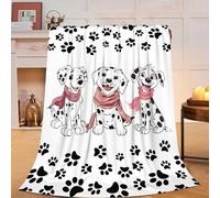 Dalmatian Blanket Dog Puppy Fleece Throw Blanket Super Soft Warm Cozy Fuzzy Plush Dogs Blanket Gifts for Girls Boys Kids Room Decor 40"X50"