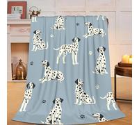Dalmatian Blanket Super Cozy Soft Dalmatian Throw Blanket Warm Plush Fluffy Spotted Dog Stuff Gifts for Women Girls Fleece Flannel Gift Blankets for Kids Adults 50"X40"