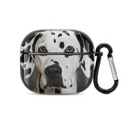 Dalmatian Bluetooth Earbuds Case Cover Full Body Shockproof Protection Hard Case Support Wireless Charging with Keychain Personalized Gift for AirPods 3