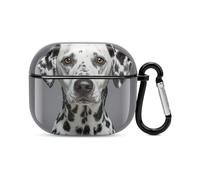 Dalmatian Bluetooth Earbuds Case Cover Full Body Shockproof Protection Hard Case Support Wireless Charging with Keychain Personalized Gift for AirPods 3