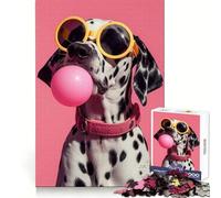 Dalmatian Bubblegum Jigsaw Puzzles 1000 Piece for Teenagers Logic Game Sharp Edge Hard Challenge Game Night (50x75cm)