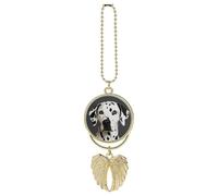 Dalmatian Car Hanging Ornament Rear View Mirror Pendant Cute Car Mirror Aesthetic Decor Funny Auto Pendant Auto Charms Gifts for Men Women Golden-style