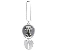 Dalmatian Car Hanging Ornament Rear View Mirror Pendant Cute Car Mirror Aesthetic Decor Funny Auto Pendant Auto Charms Gifts for Men Women Silver-style