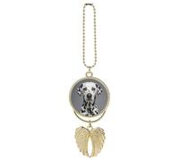 Dalmatian Car Hanging Ornament Rear View Mirror Pendant Cute Car Mirror Aesthetic Decor Funny Auto Pendant Auto Charms Gifts for Men Women Golden-style