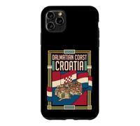 Dalmatian Coast Croatia Flag Vintage Travel Graphic Case for iPhone 11 Pro Max