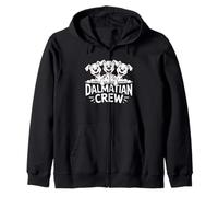 Dalmatian Crew Cute Cartoon for Dog Owners Pet Dalmatian Zip Hoodie