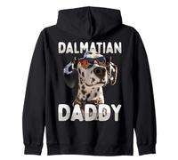 Dalmatian Daddy Dogs Dad Fathers Day Papa Cute Dalmatian Zip Hoodie