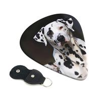 Dalmatian Dog 6 Pack Guitar Picks With Holder, Personalized Guitar Plectrums Non-Slip Portable Ukulele Bass Picks 0.46mm For Acoustic Guitar Lovers Gifts
