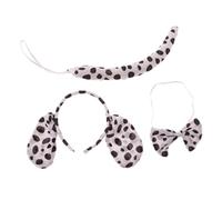 Dalmatian Dog Animal Headband Set with Bow and Tail for Kids and Adults