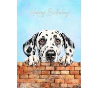 Dalmatian Dog Art Birthday Card