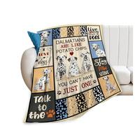 Dalmatian Dog Blanket Spotted Dog Lovers Throw Blankets for Girls Boys Stuff Animal Plush Cozy Flannel Fleece Ultra Soft Fuzzy Party Blanket for Bed Couch Sofa 80"X60"