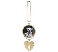 Dalmatian Dog Car Hanging Ornament Rear View Mirror Pendant Cute Car Mirror Aesthetic Decor Funny Auto Pendant Auto Charms Gifts for Men Women Golden-style